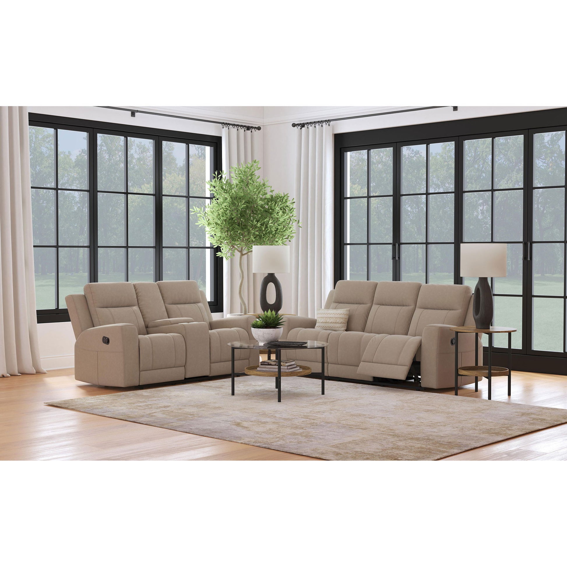 Slater - 2 Piece Reclining Sofa Set With Manual Recline Furniture Max