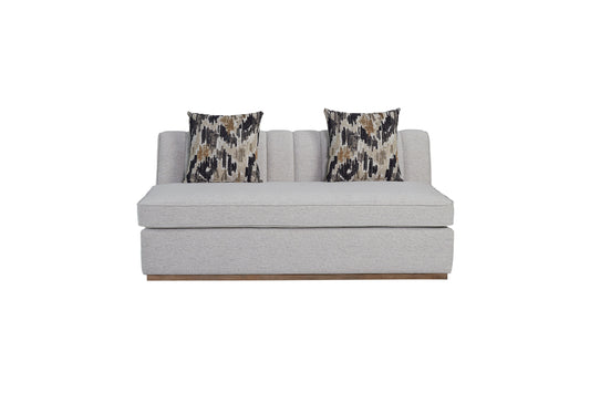 Channel - Armless Loveseat - Off White