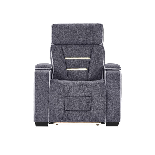 Austin - Recliner With Storage Arms - Gray Global Furniture USA