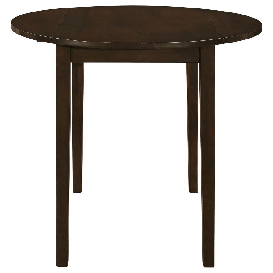 Bucknell - 3 Piece Round Drop Leaf Dining Table Set CoasterEveryday
