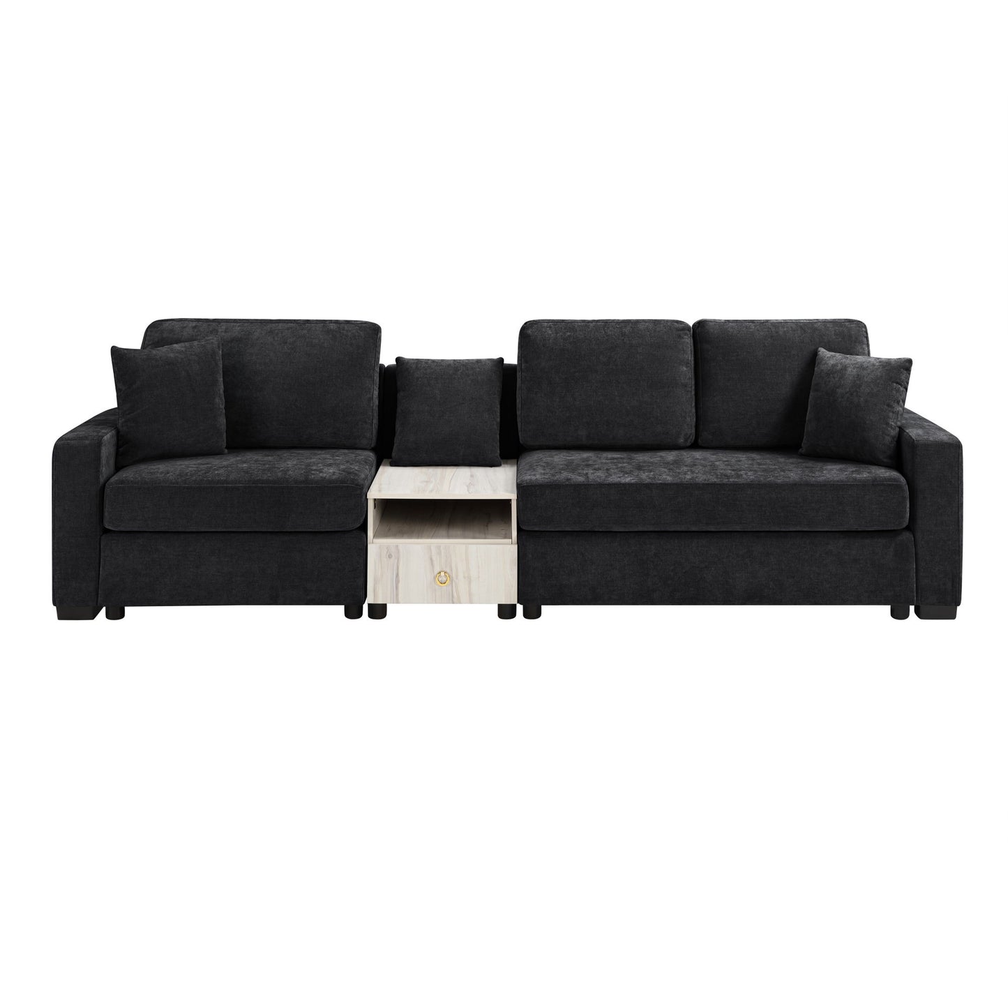 Modular Sofa Couch With Storage Armrest And Center Console Noble House