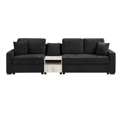 Modular Sofa Couch With Storage Armrest And Center Console Noble House