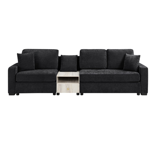 Modular Sofa Couch With Storage Armrest And Center Console Noble House