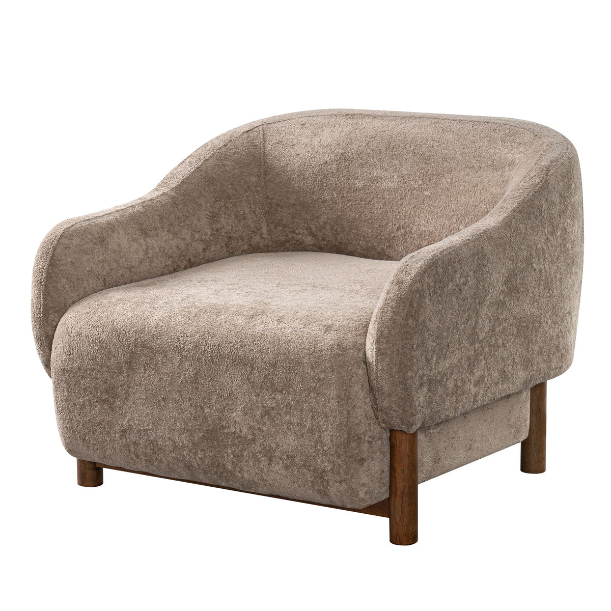 Modern Accent Chair With Recessed Arms And Tight Back Noble House
