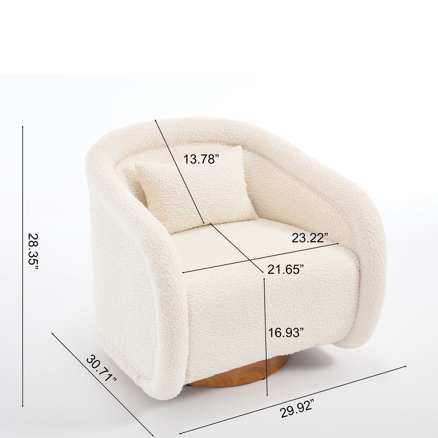Swivel Accent Chair With 360 Degree Rotating Home Essentials