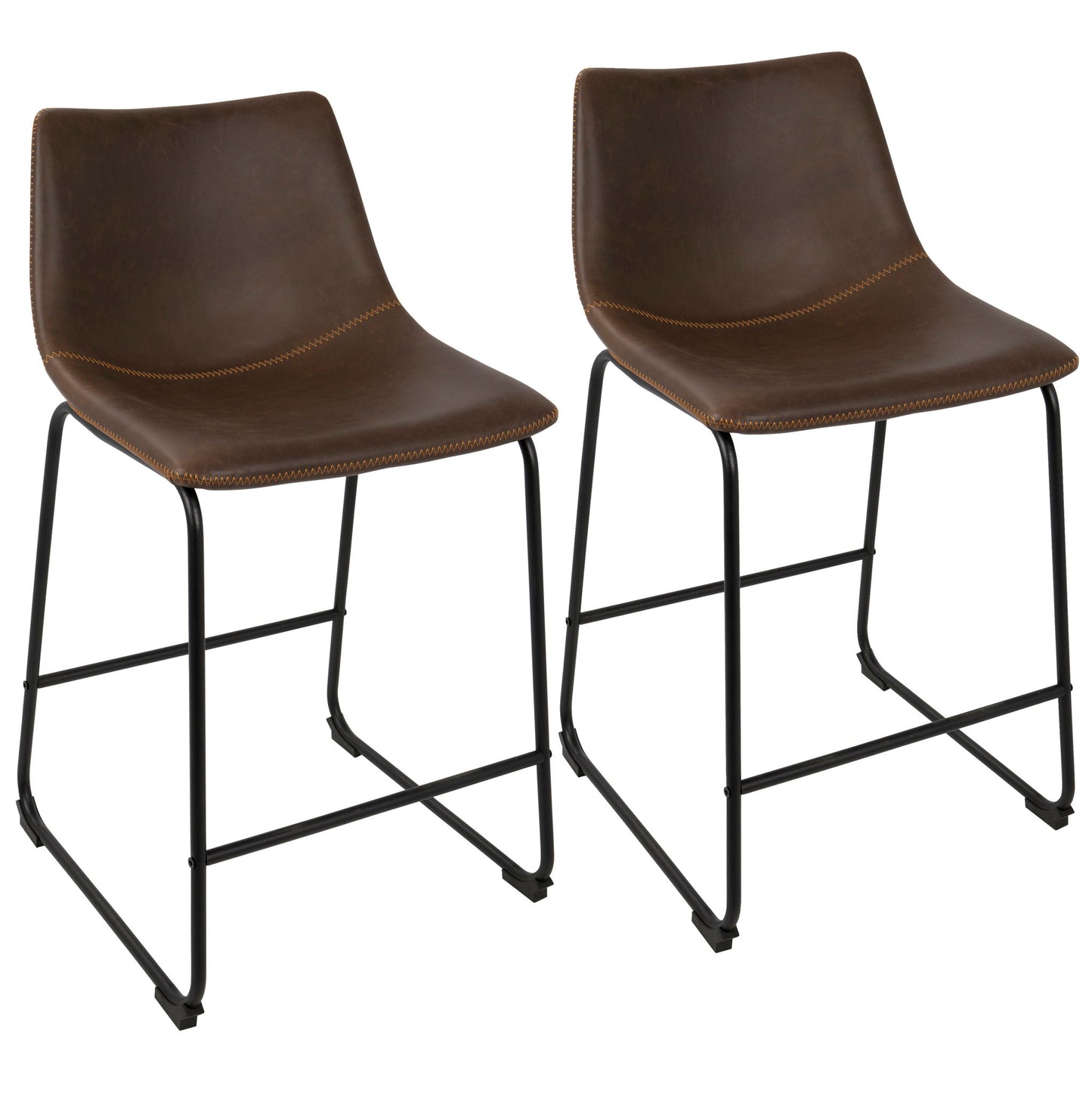 Duke - Contemporary Counter Stool (Set of 2) Lumi Source