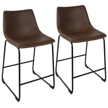 Duke - Contemporary Counter Stool (Set of 2) Lumi Source