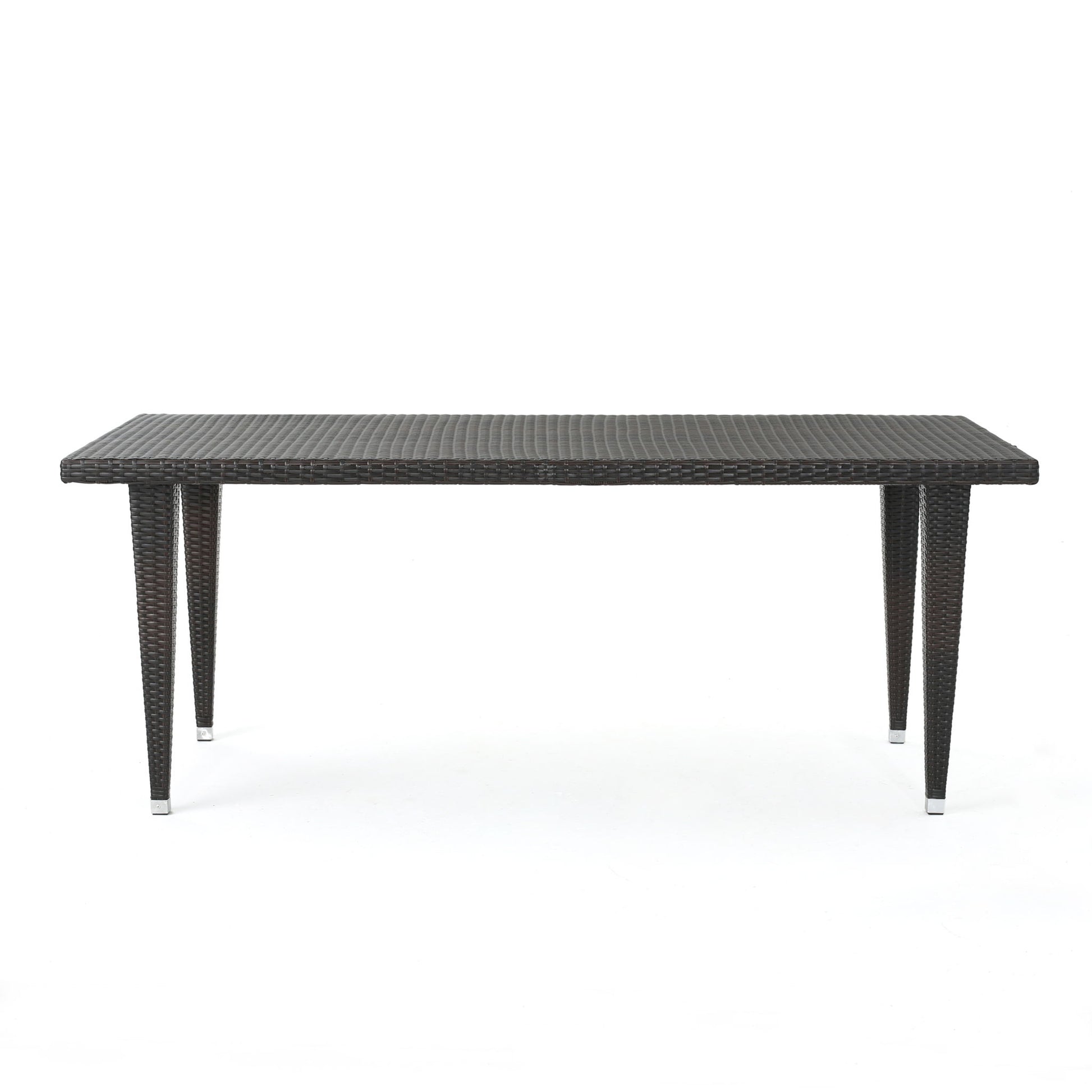 Reflect - Outdoor Dining Table With Rattan Cover - Dark Gray Noble House