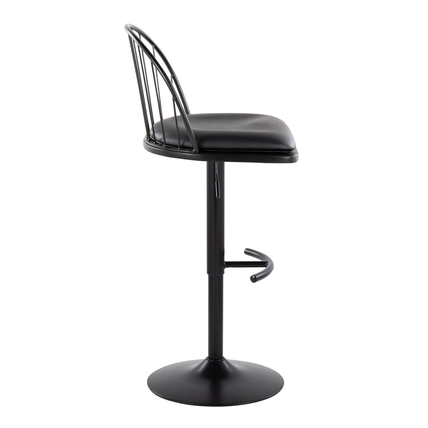 Riley - Farmhouse Adjustable Height Barstool With Swivel With Rounded T Footrest (Set of 2) Lumi Source