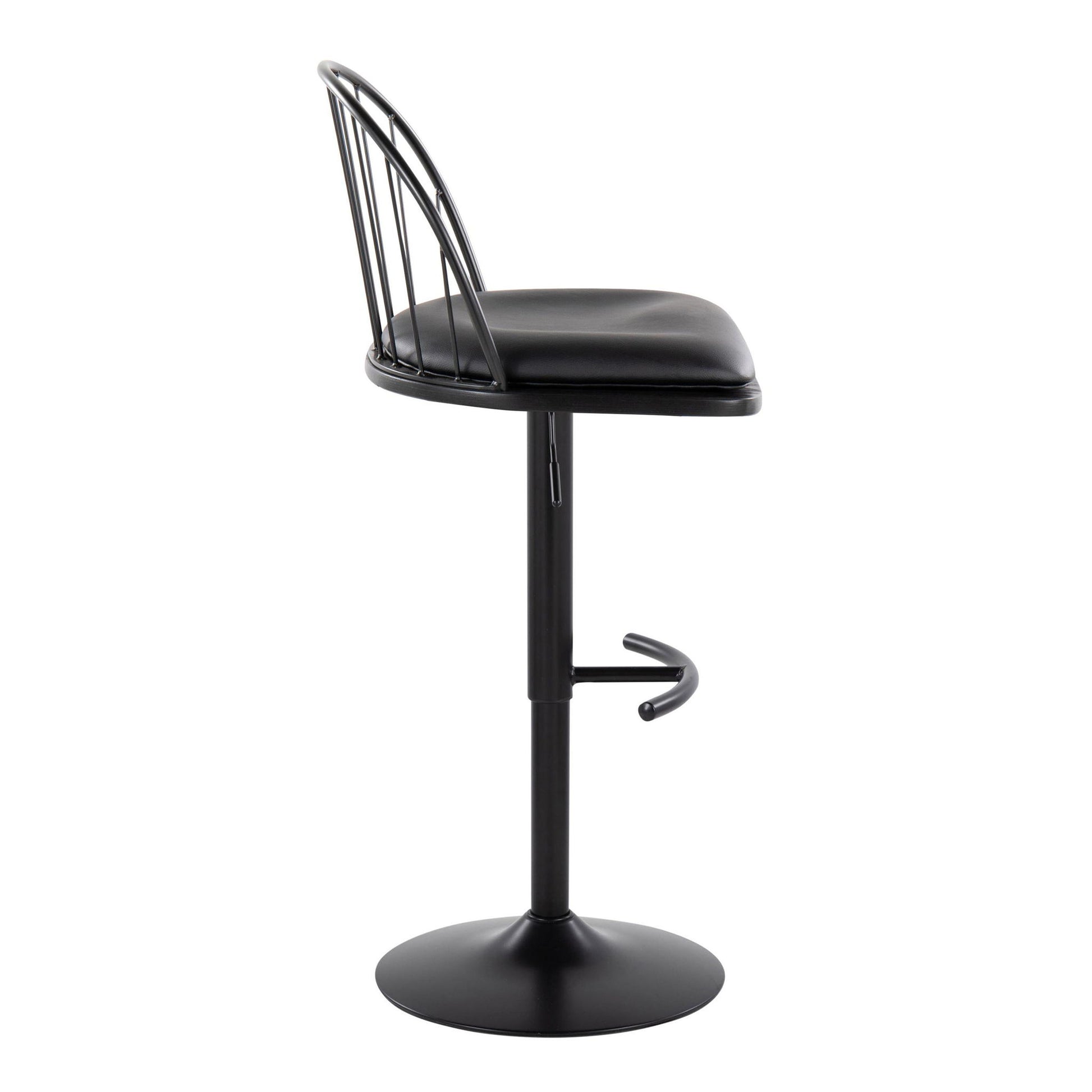 Riley - Farmhouse Adjustable Height Barstool With Swivel With Rounded T Footrest (Set of 2) Lumi Source