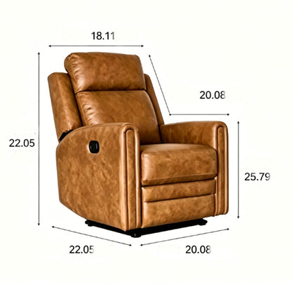 Manual Button Lounge Chair With 360 Degree Rotation - Yellow Home Essentials