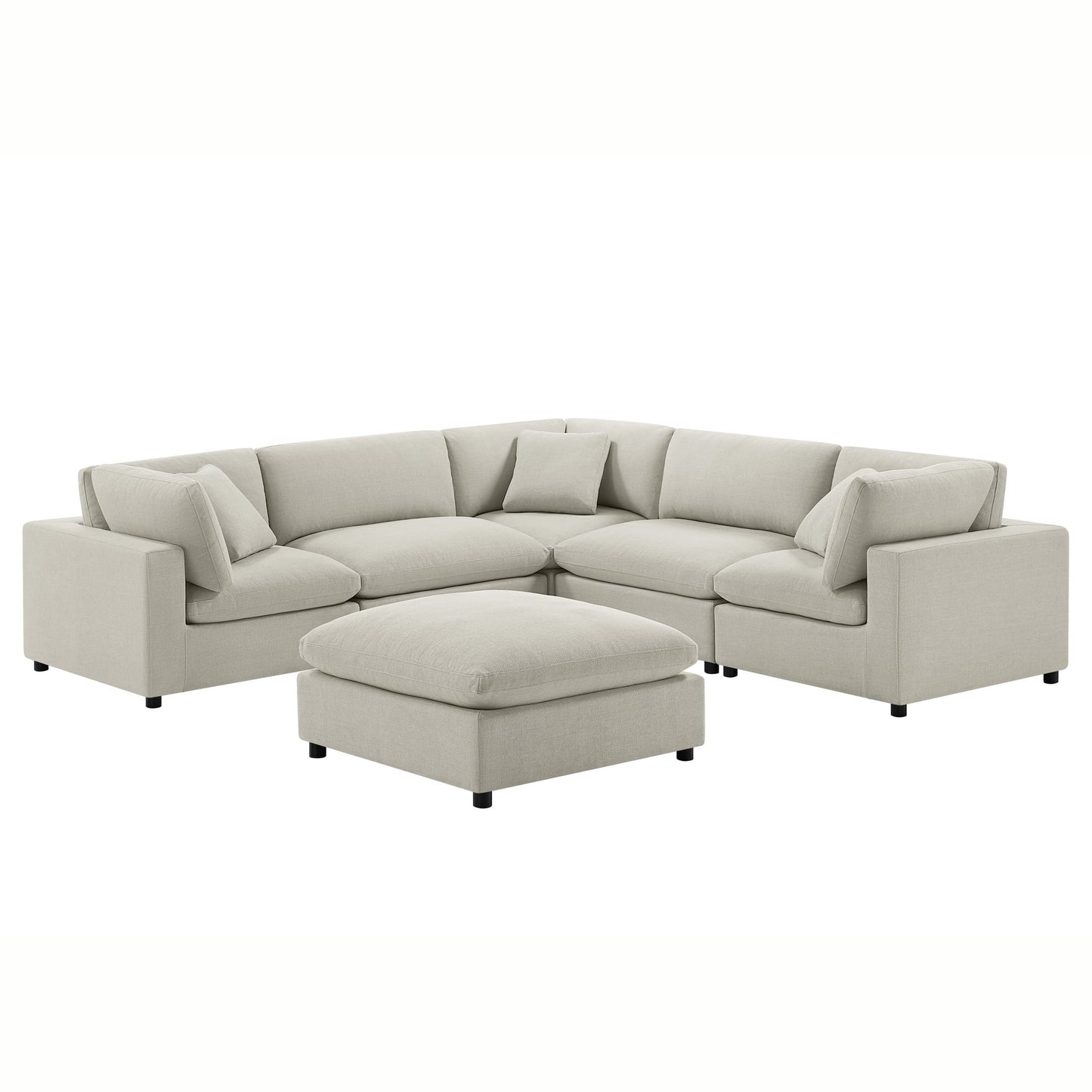 Cassandra - Sofa With Ottoman Home Essentials