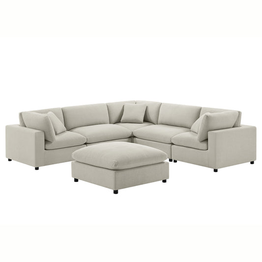 Cassandra - Sofa With Ottoman Home Essentials