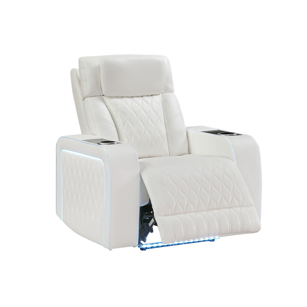 Electra - Power Recliner With Power Headrest, Massage, LED Lighting And USB Control Matrix Furniture Group