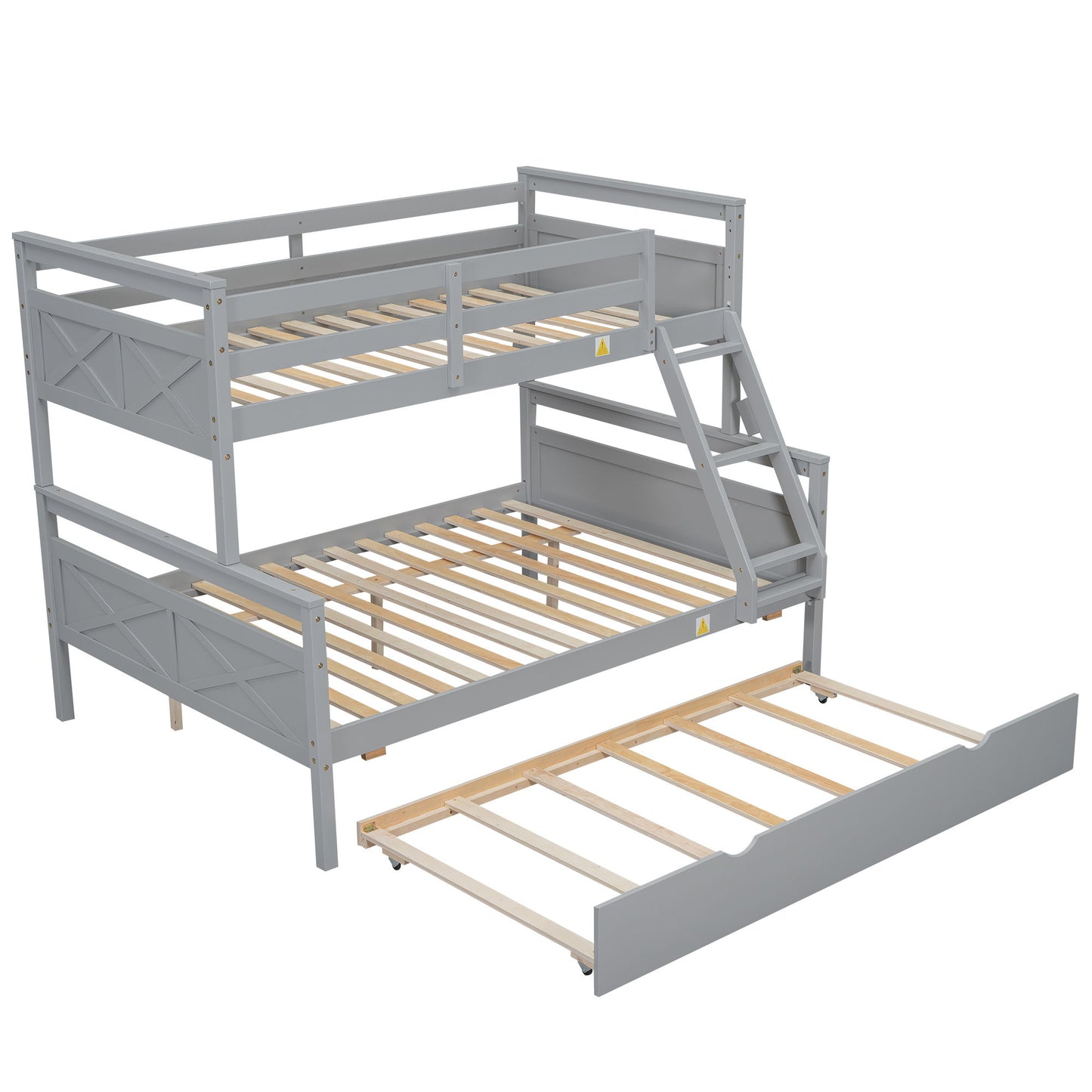 Bunk Bed With Ladder And Safety Guardrail Hearth and Haven