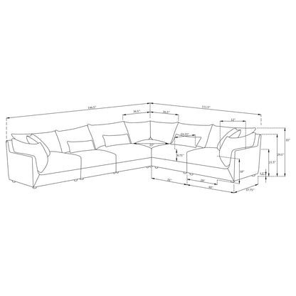 Tomasina - Modular Sectional Sofa With Cushions Furniture Max