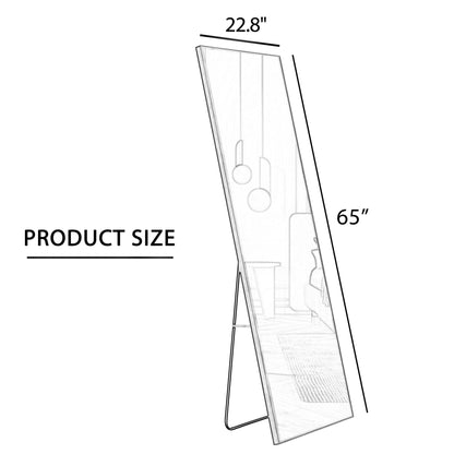 Aluminum Frame Minimalist Mirror, Bathroom Bedroom Wall Mirror, Elevating Contemporary Interiors, Can Be Wall Mounted Or Opened As A Standing Mirror - Black Daily Nest