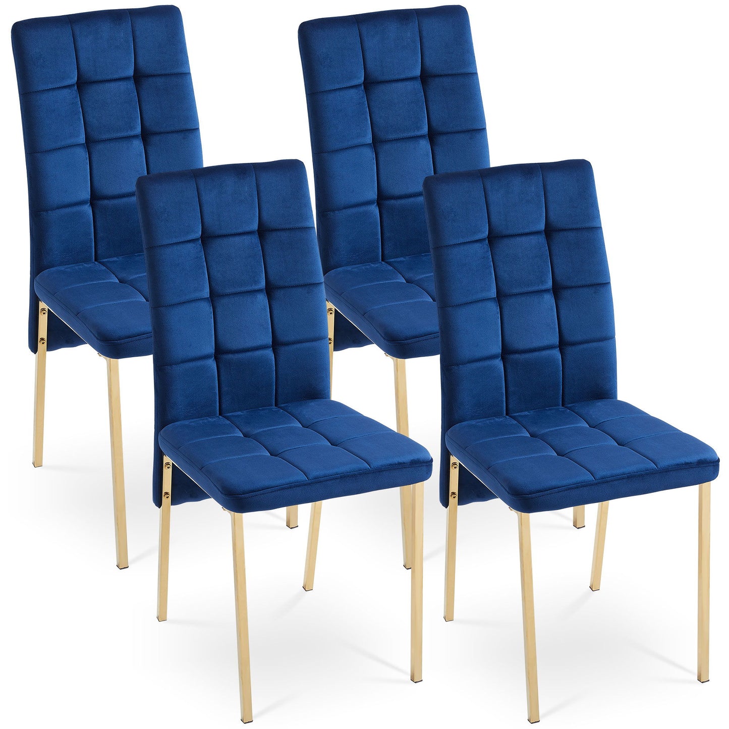 Velvet High Back Nordic Dining Chair Modern Chair With Golden Color Legs Home Essentials