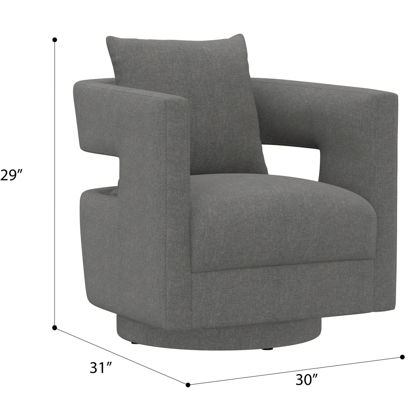 Modern Swivel Chair With Contemporary Design Emerald Home