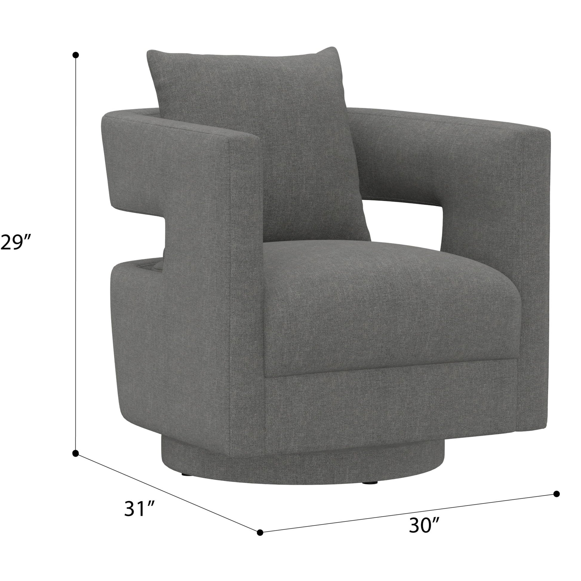 Modern Swivel Chair With Contemporary Design Emerald Home