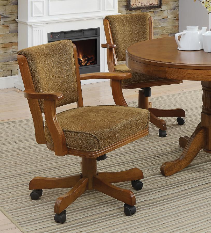 Mitchell - Upholstered Swivel Dining And Game Chair - Amber CoasterEssence