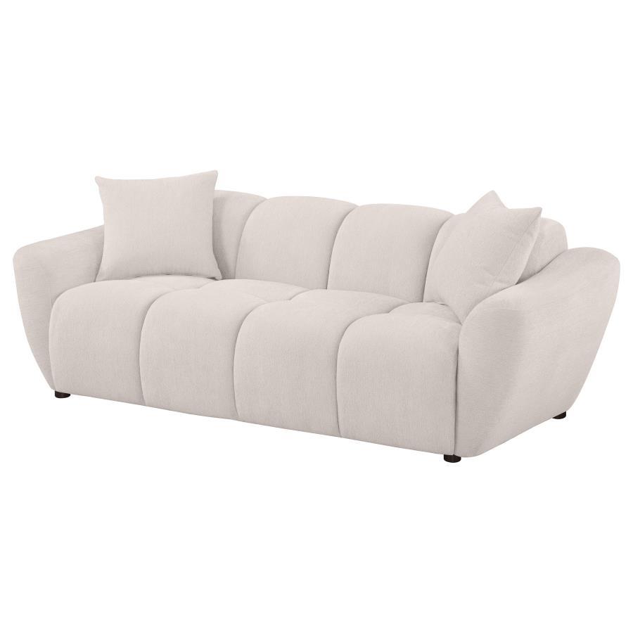 Destino - Chenille Upholstered Splayed Arm Sofa - Greige Coaster Fine Furniture