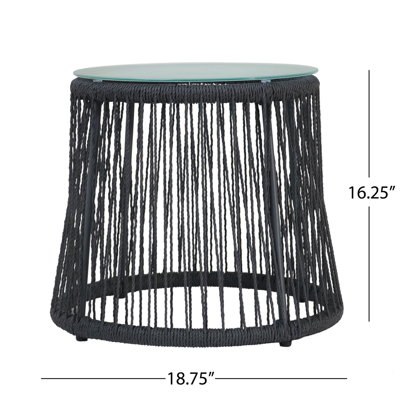 Boho Southport - Side Table With Glass Top Noble House