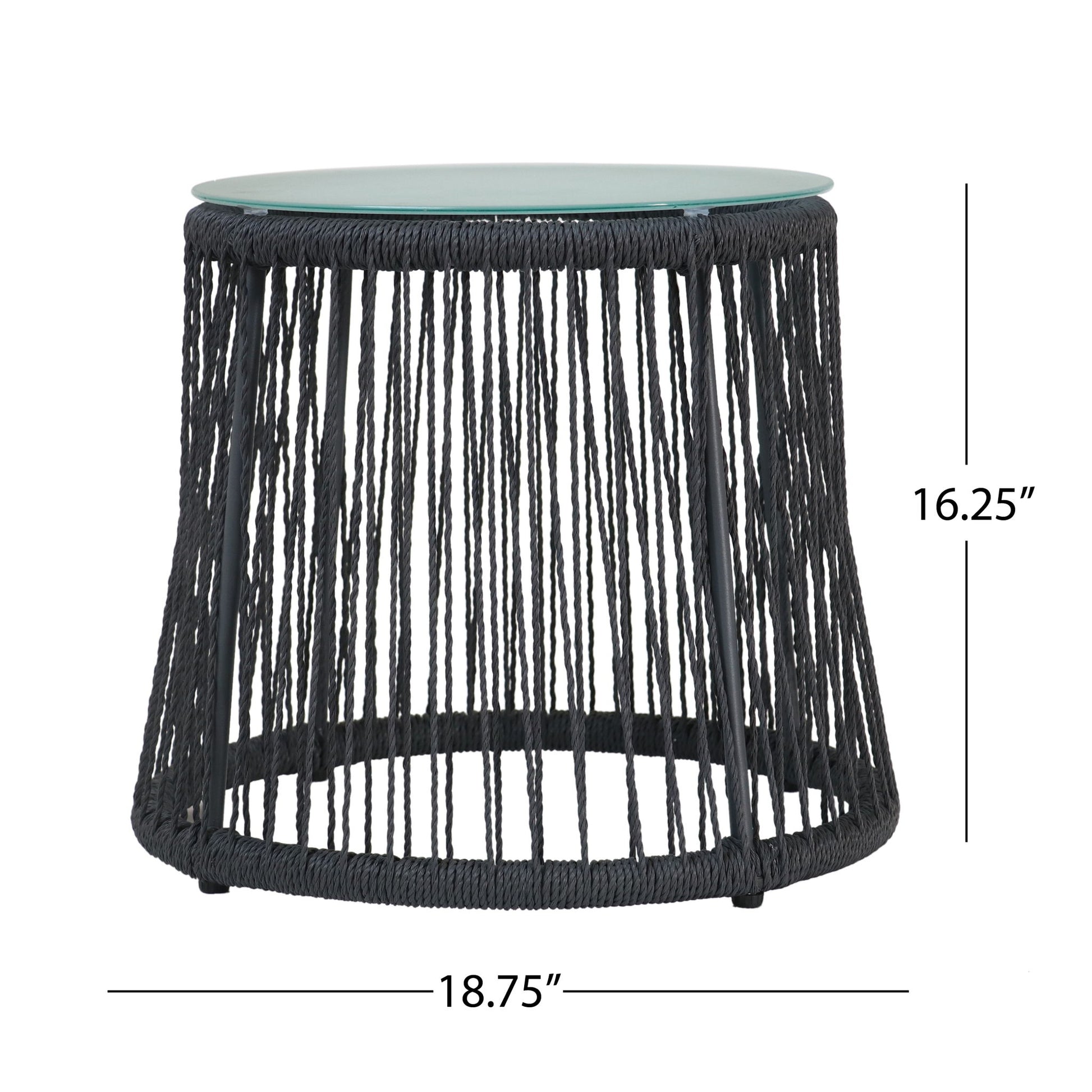 Boho Southport - Side Table With Glass Top Noble House