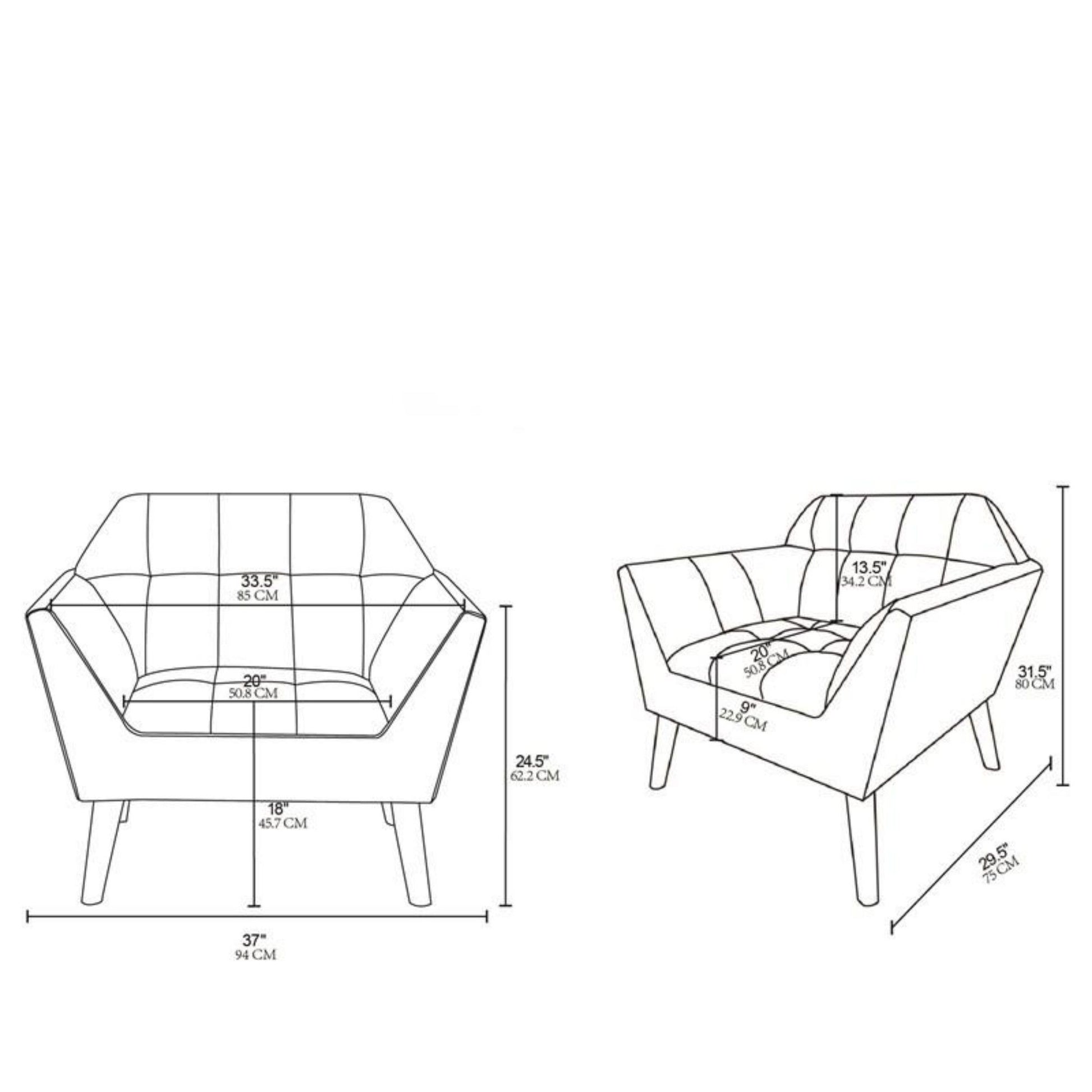 Modern Lounge Chair With Button Tufting JLA