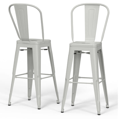 Fletcher - Handcrafted Metal Stool (Set of 2) Simpli-Home