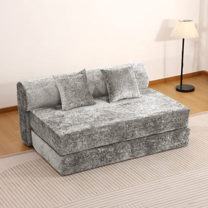 Convertible Design Sofa Bed, 2 Seater Fold Out Floor Couch Home Essentials