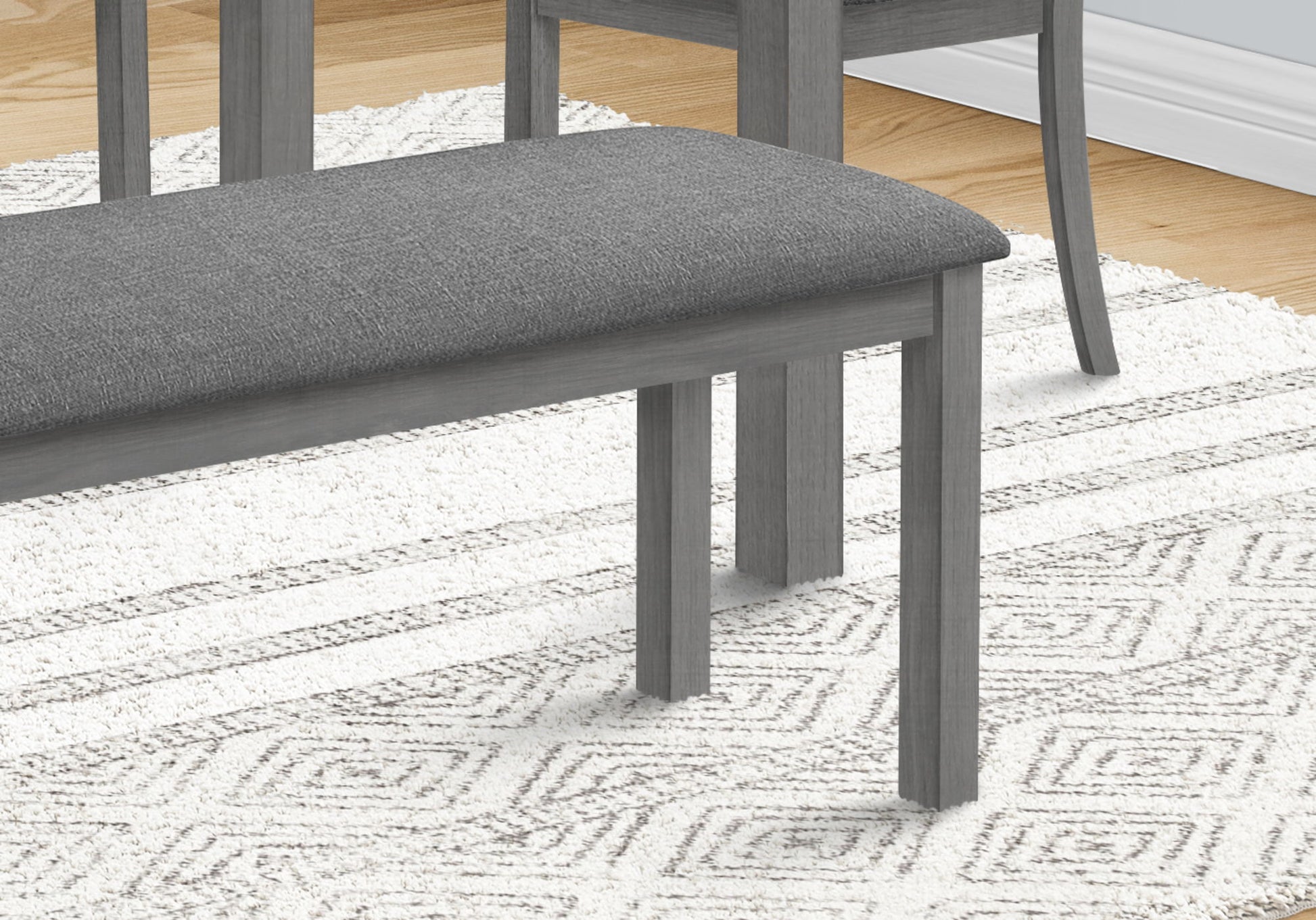 Bench, Rectangular, Upholstered, Dining Room, Entryway, Transitional 8th Street