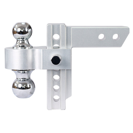 Alu - Adjustable Trailer Drop Hitch With 2" Receiver, 6" Adjustment - Silver Daily Nest