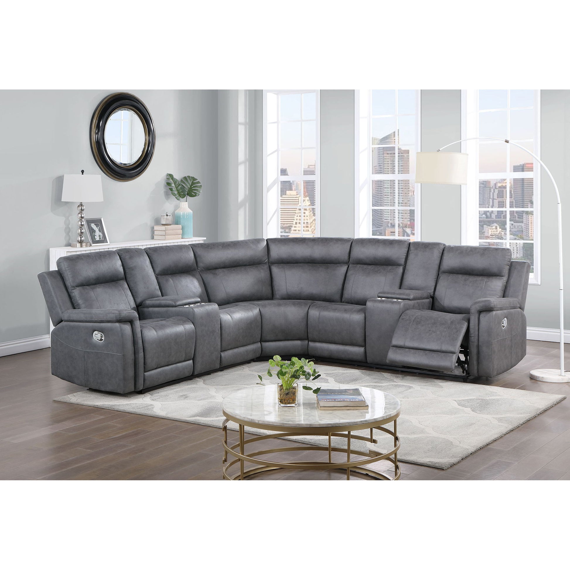Eco - Sectional - Greige Global Furniture USA