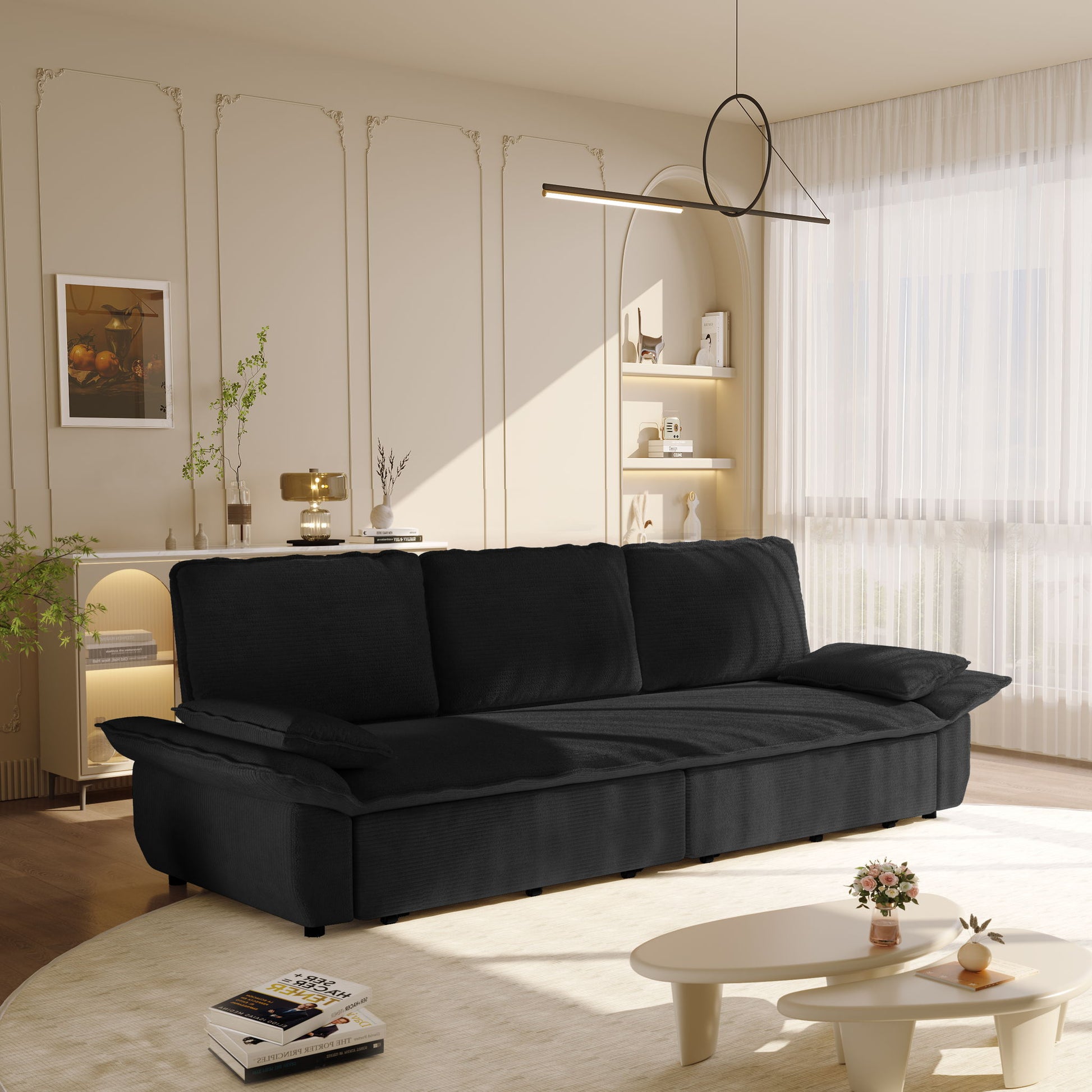 King Size Pull Out Sofa Bed, 3 In 1 Convertible Multifunctional Home Essentials