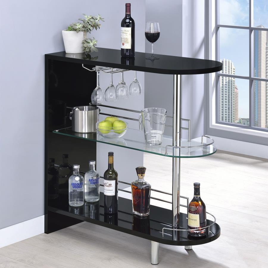 Adolfo - Rectangular 2-Tier Home Bar Table CoasterEssence