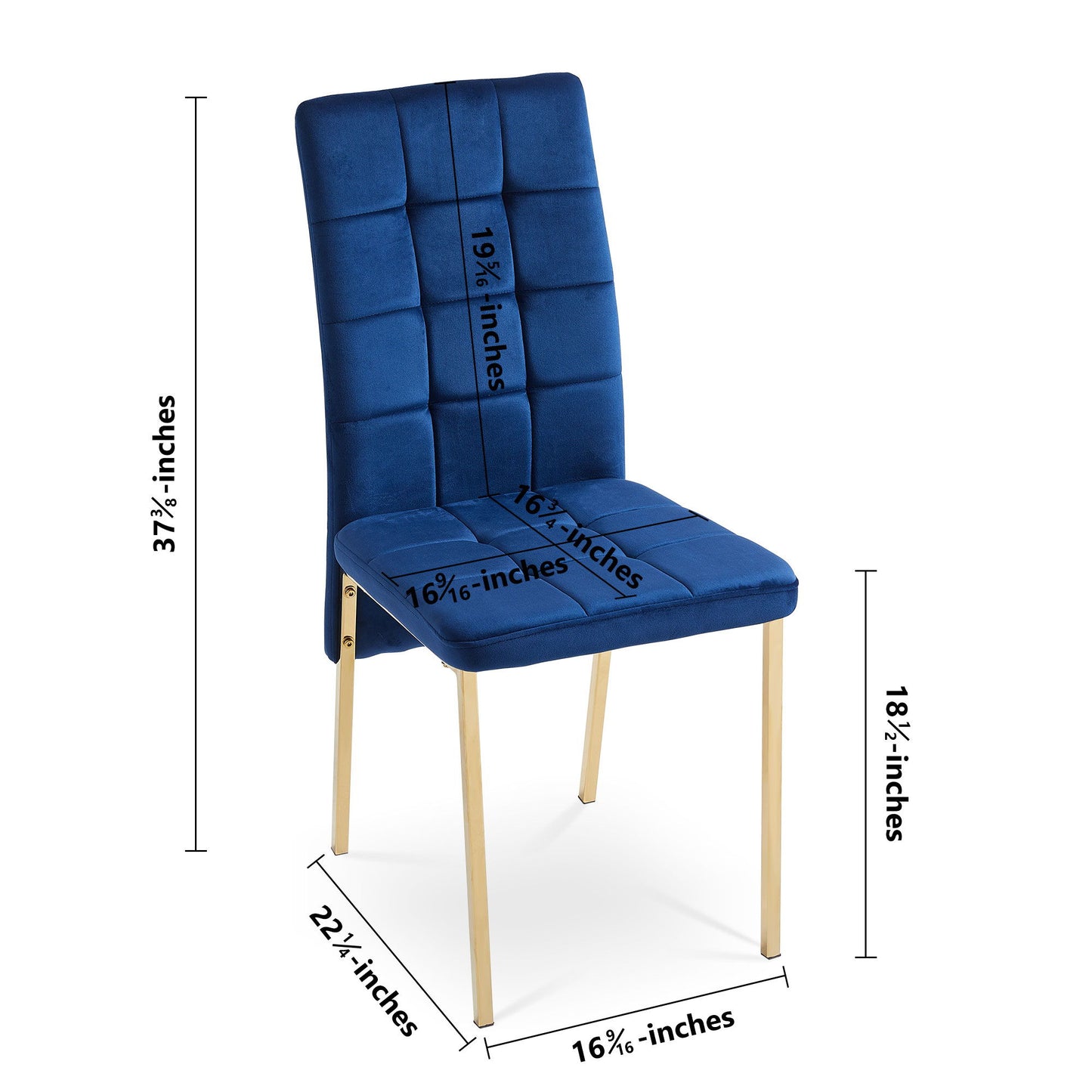 Velvet High Back Nordic Dining Chair Modern Chair With Golden Color Legs Home Essentials