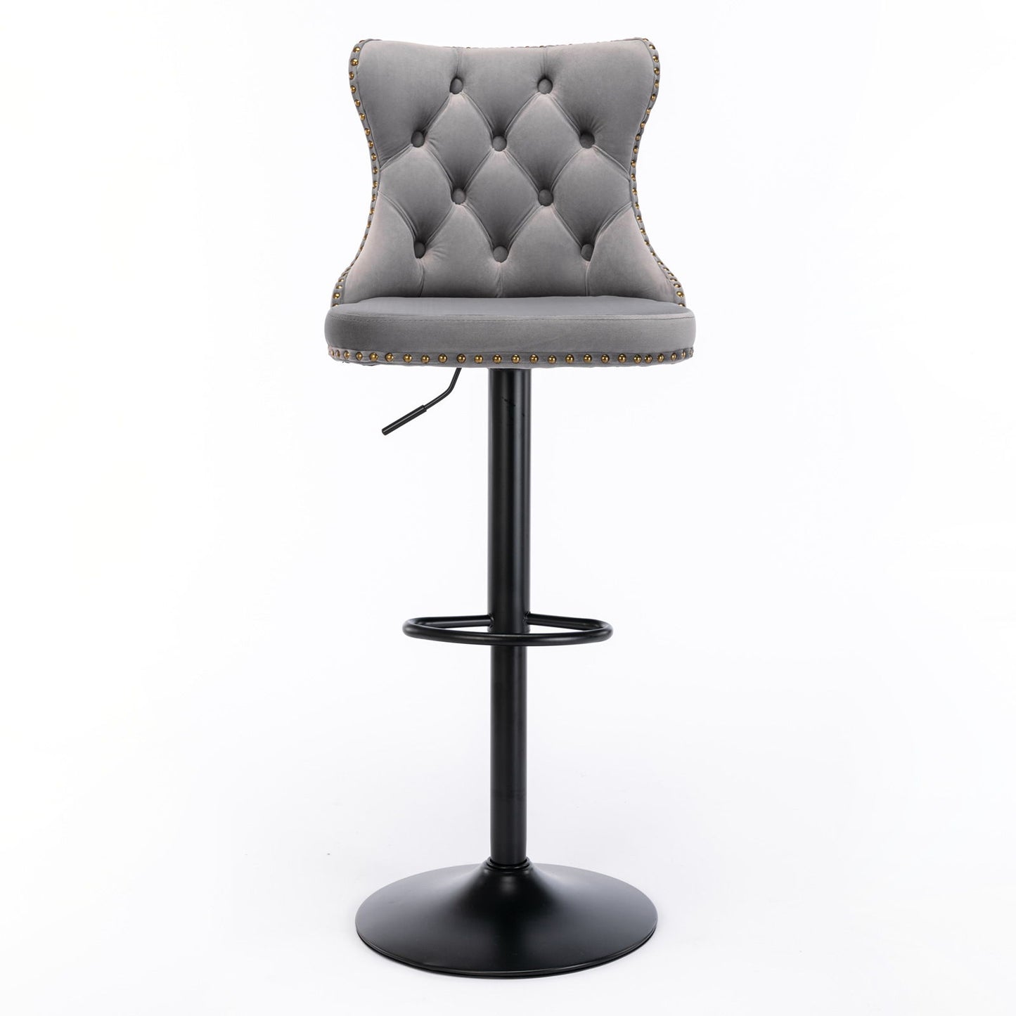 Swivel Velvet Barstools Adjusatble Seat Height, Modern Upholstered Bar Stools With Backs Comfortable Tufted For Home Pub And Kitchen Island (Set of 2) Home Essentials