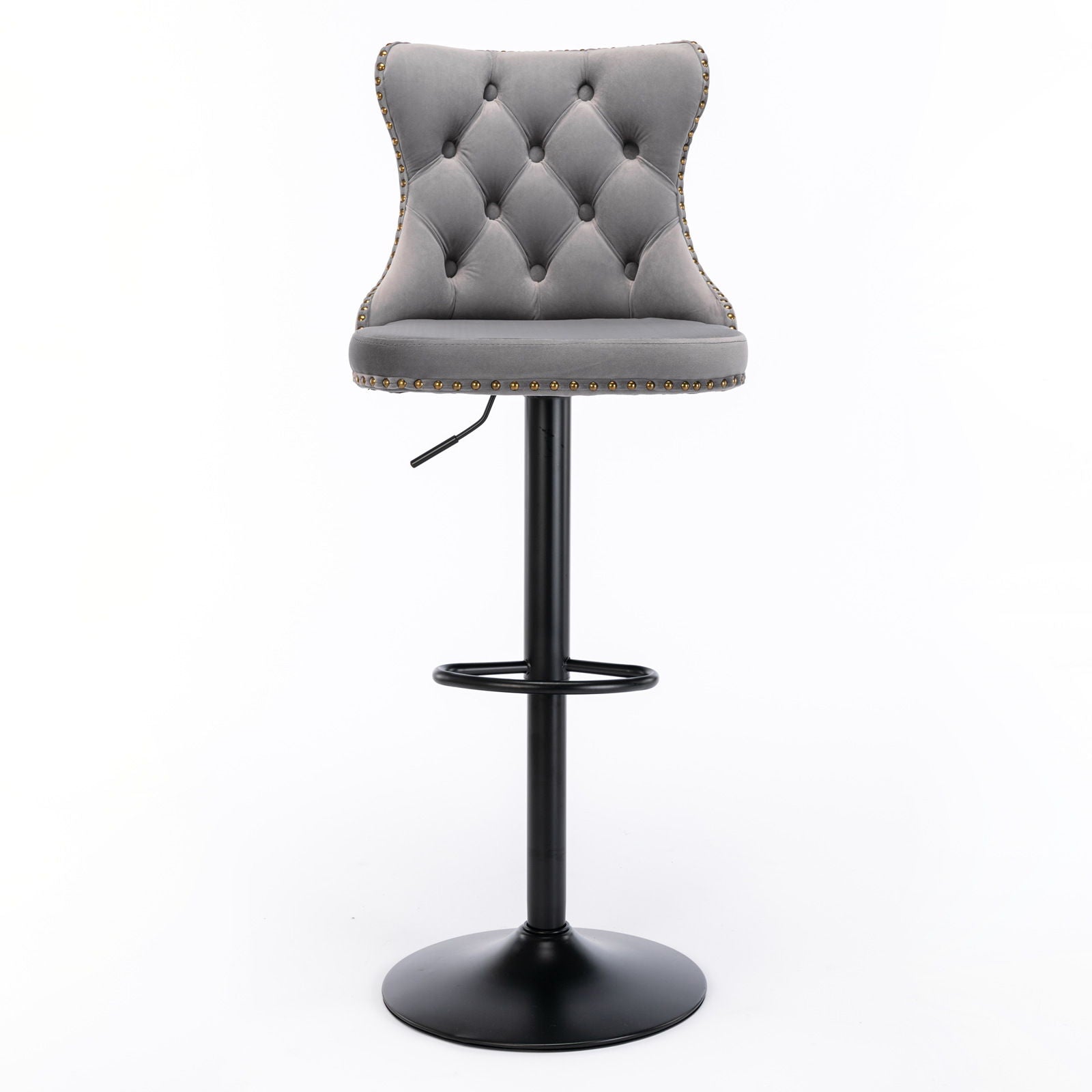 Swivel Velvet Barstools Adjusatble Seat Height, Modern Upholstered Bar Stools With Backs Comfortable Tufted For Home Pub And Kitchen Island (Set of 2) Home Essentials