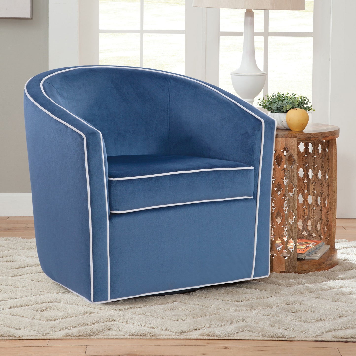 Kendall - Swivel Chair With Barrel Back Design Ridgecrest Home
