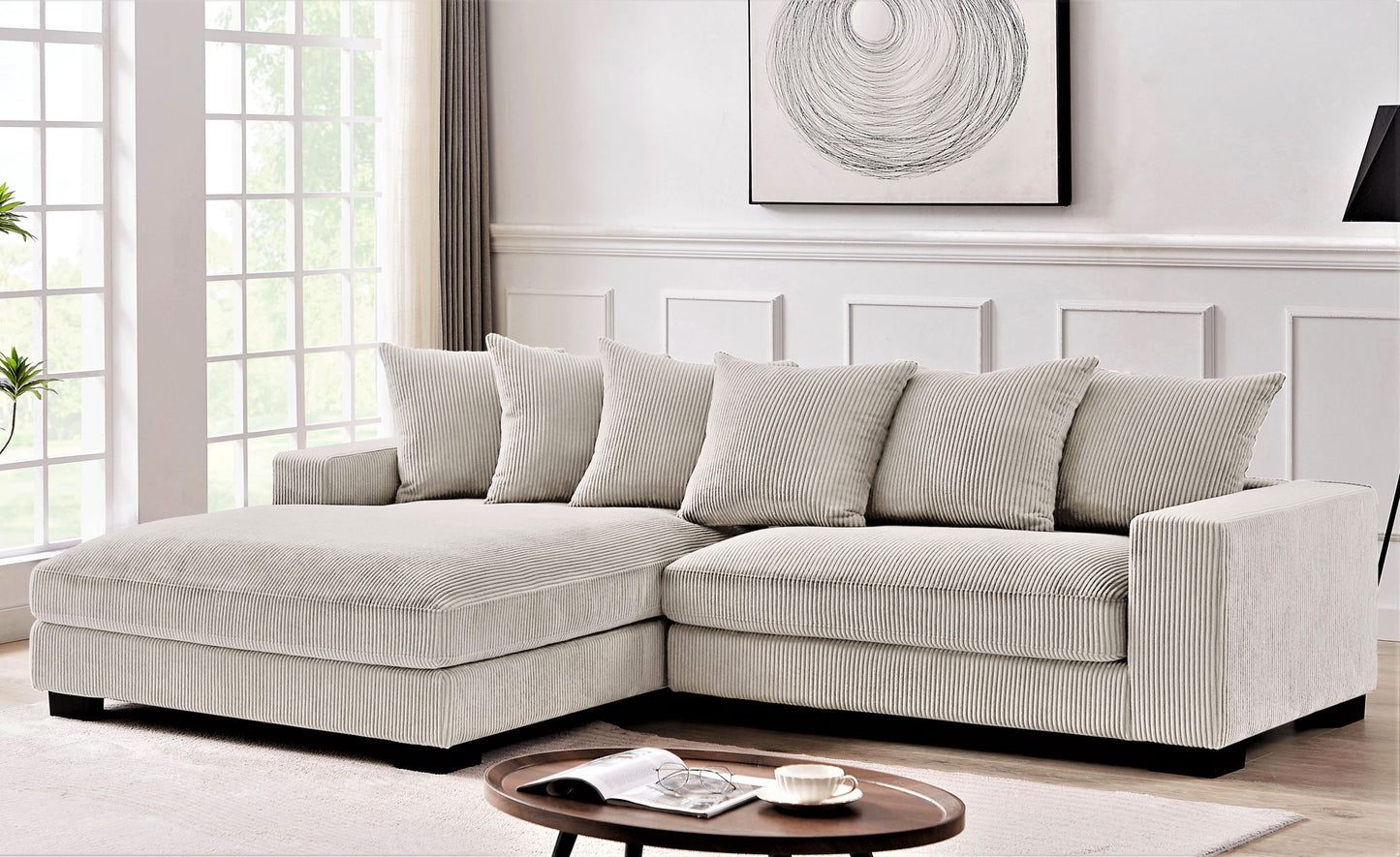 Luxe - Oversized 2 Piece Sectional Couches For Living Room, L Shaped Sofa With Chaise US Pride