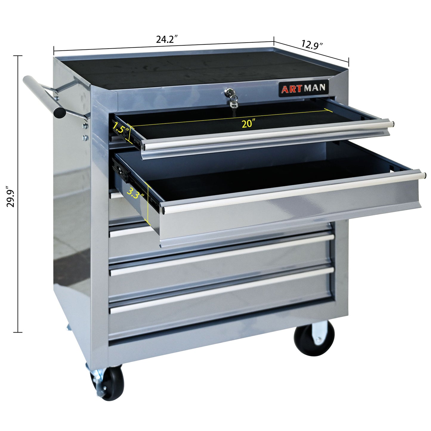 7 Drawers Multifunctional Tool Cart With Wheels Daily Nest