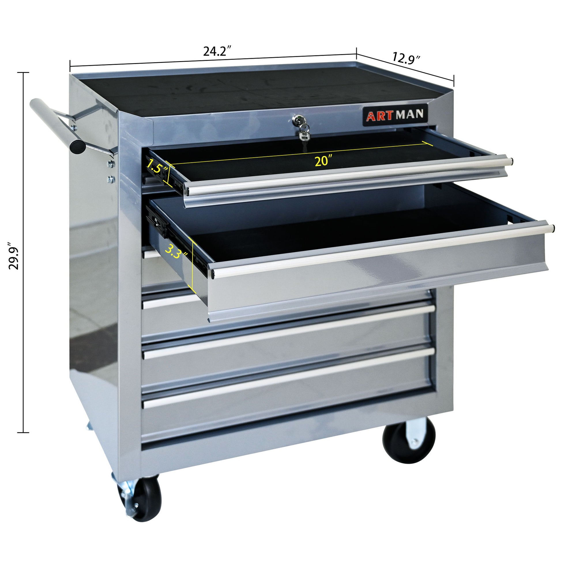7 Drawers Multifunctional Tool Cart With Wheels Daily Nest
