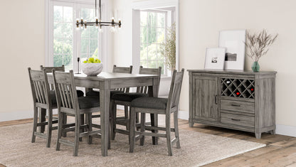 Rustic Counter Height Dining Table - Gray Bernards Furniture
