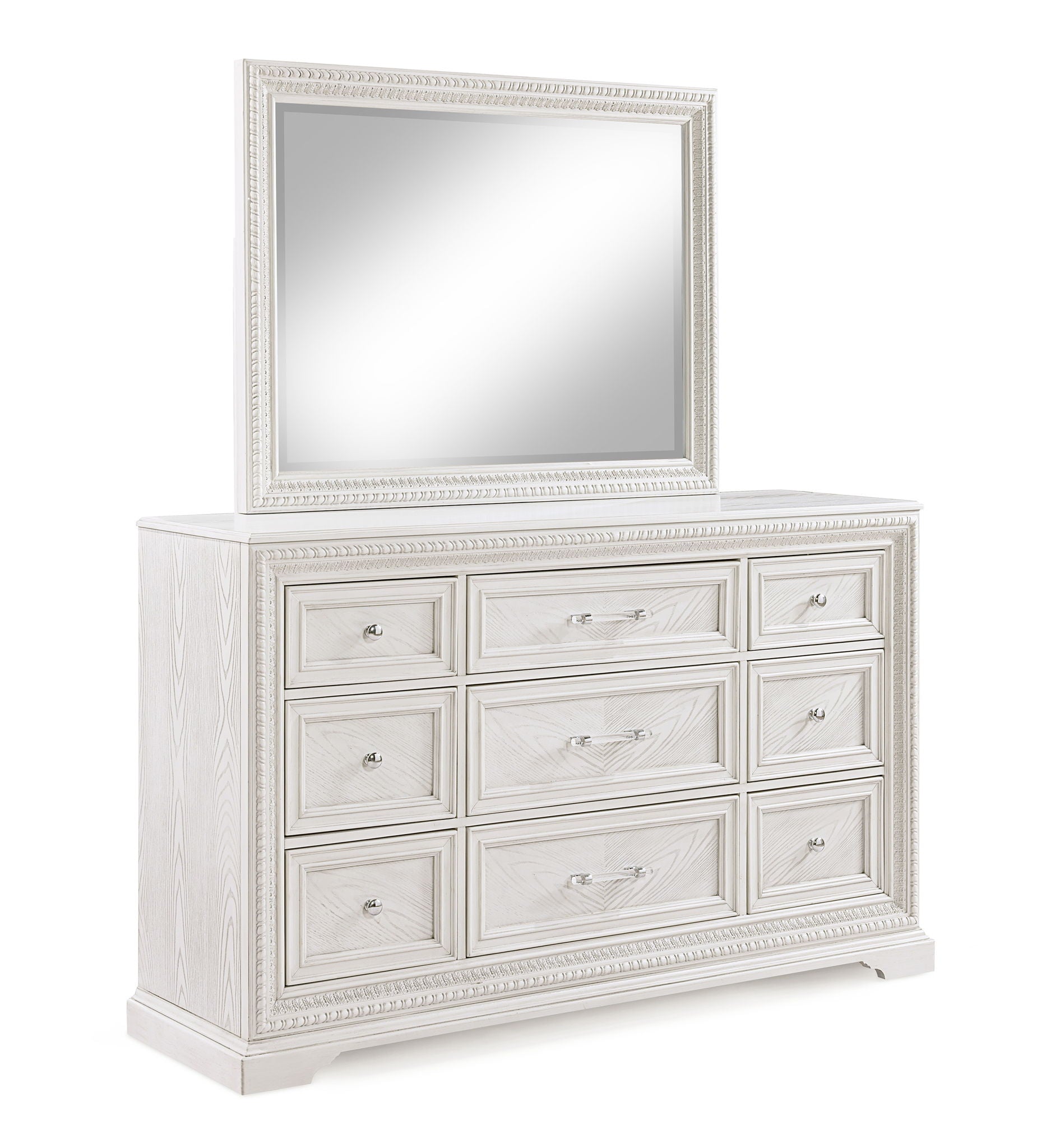 Alexandria - Dresser And Mirror - White Crown Mark