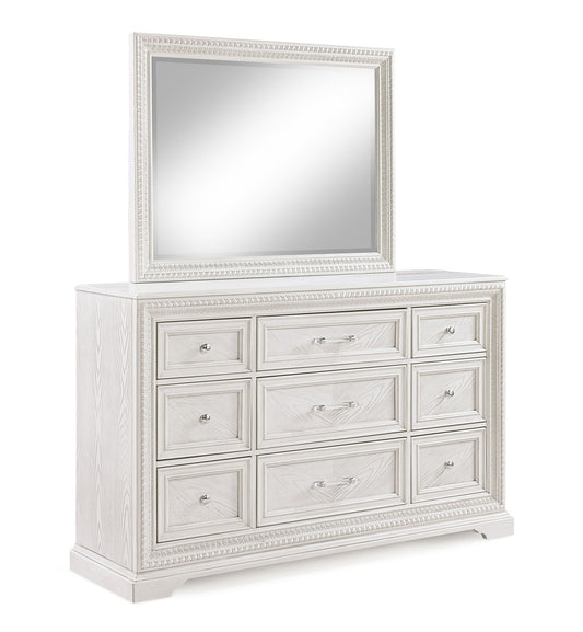 Alexandria - Dresser And Mirror - White Crown Mark