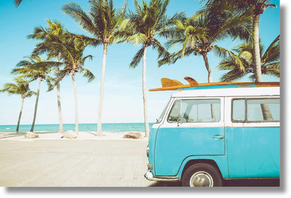 Surfside Palm Ride - 40" x 60" Framed Wall Art Classy Art