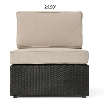 Santa Cruz - 8 Piece Outdoor Sectional Set - Dark Brown Noble House