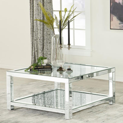 Valentina - Square Glass Top Table CoasterElevations