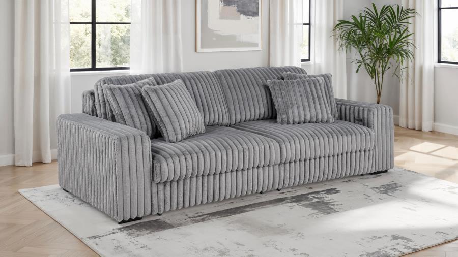 Jacana - Corduroy Upholstered Dual Power Chaise Sofa Coaster Fine Furniture